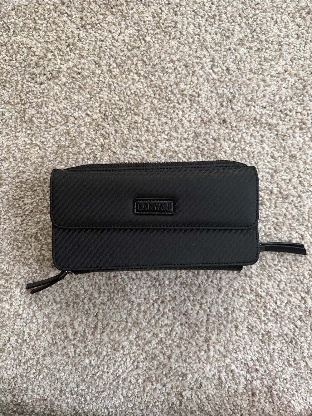 Black Women's RFD Zip Wallet with Wrist Strap